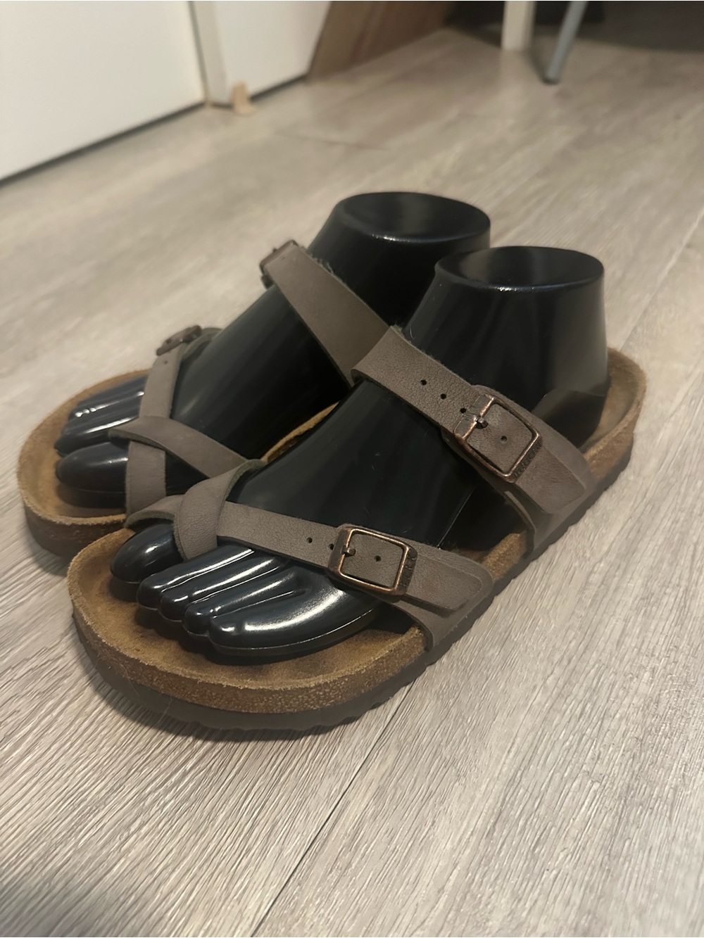 Birkenstock Mayari Tobacco Birkibuc Cork Two-Strap Sandals Women’s Shoes Sz 38